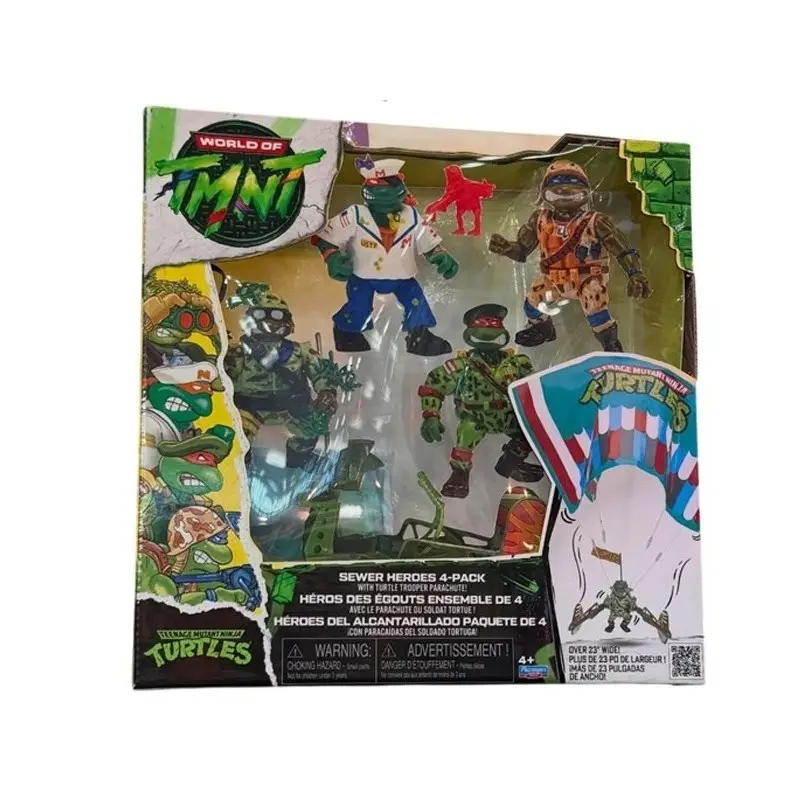 Bon Plan Pack 4 figurines Sewer Heroes avec Parachute – Teenage Mutant Ninja Turtles Classic