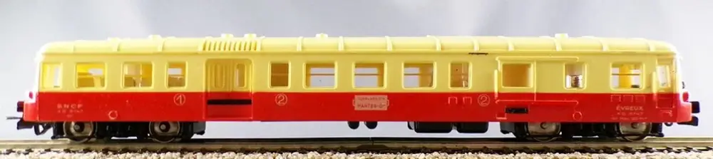 Jouef 851 Ho Sncf Remorque XB 8147 Evreux Autorail Unifié 300CV Picasso Produit De Marque