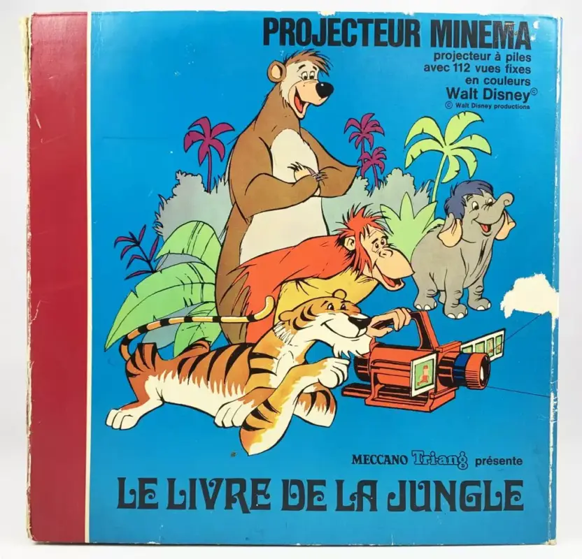 Certifié Le Livre de la Jungle - Minema (Meccano France) - Projecteur + 112 Vues Fixes (Diapositives)