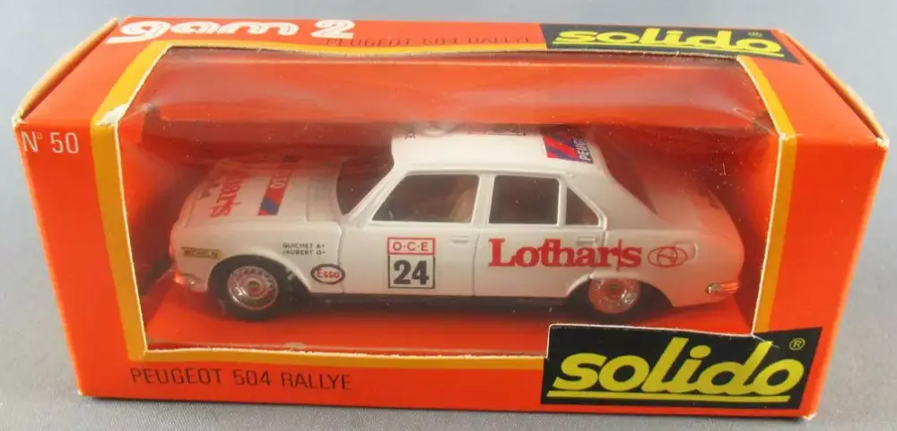 Solido Gam 2 N° 50 Peugeot 504 Rallye Blanche Neuve Boite 3 Nouvel Arrivage