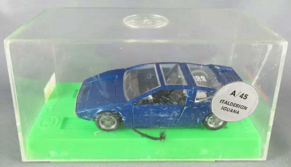 Mebetoys Mattel A45 Gran Toros Alfa Romeo Iguana Italdesign Bleu Métallisé Neuve Boite Top Vente
