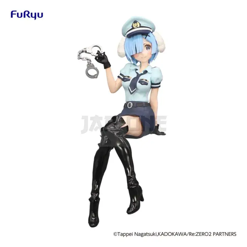 Affaire À Saisir Re:Zero Starting Life In Another World Statuette Pvc Noodle Stopper Rem Police Officer Cap With Dog Ears 14 Cm