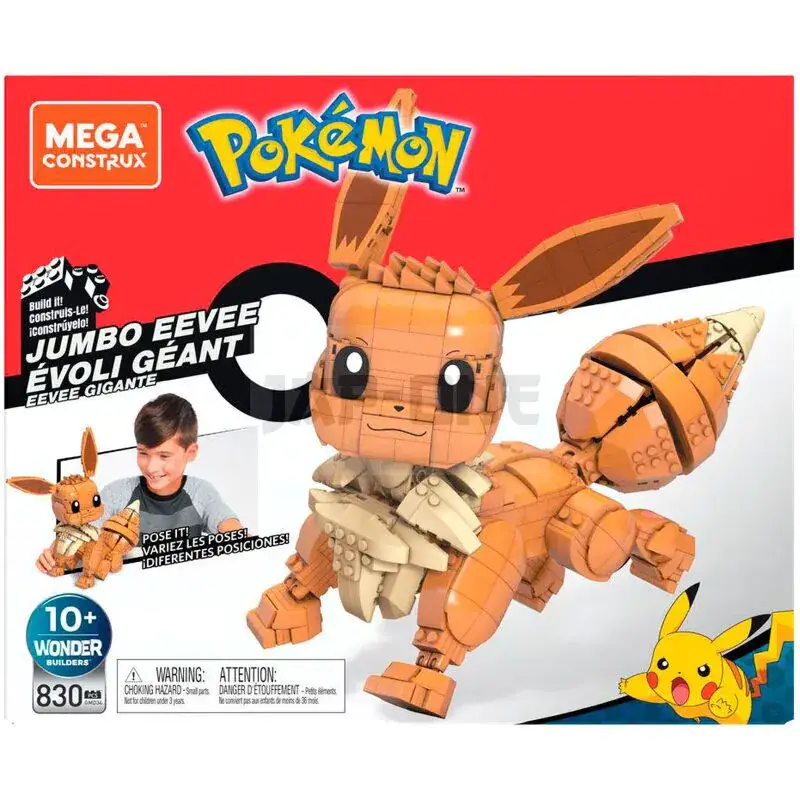 Pokemon Eeve Mega Construx Kit 845Pcs Expédition Rapide