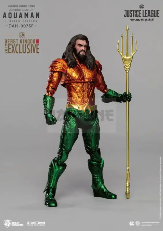 Marque Justice League Figurine Dynamic Action Heroes 1/9 Aquaman Comic Color Ver. 20 Cm