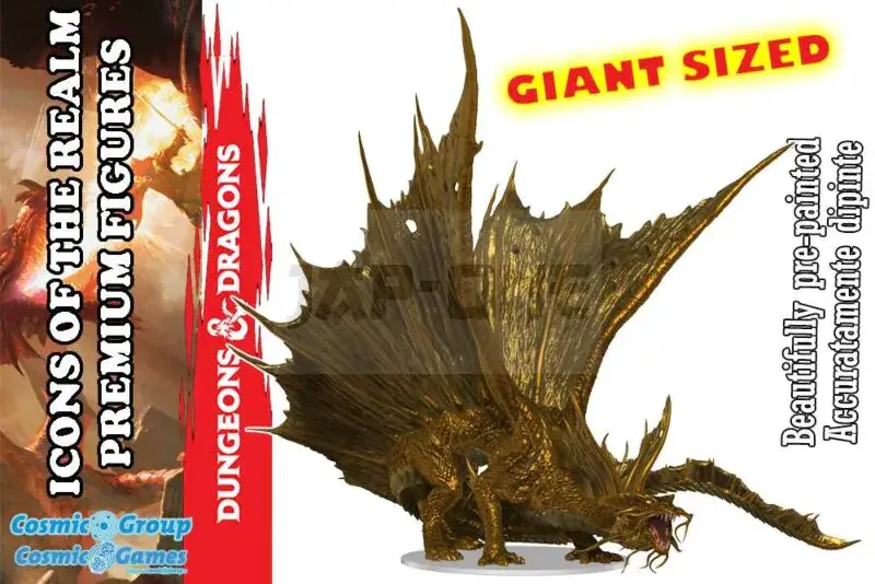 Remise D&D Iotr Adult Gold Dragon Premium Fig.