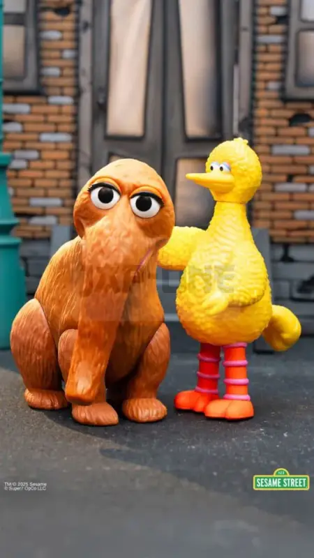 Prix Promo 1, Rue Sésame Pack 2 Figurines Reaction Big Bird And Mr. Snuffleupagus 10 Cm