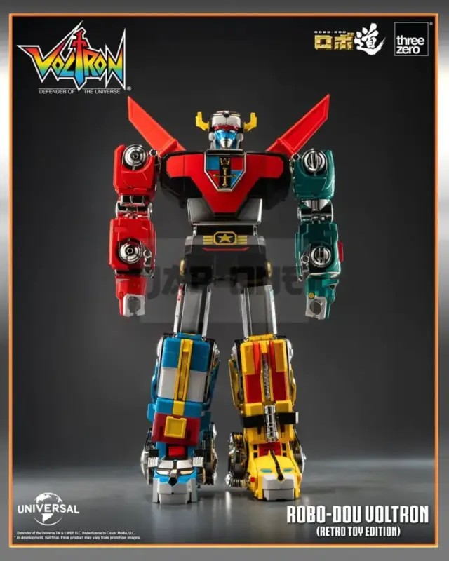 Prix Bas Voltron: Defender Of The Universe Figurine Robo-Dou Voltron Retro Toy Edition 27 Cm