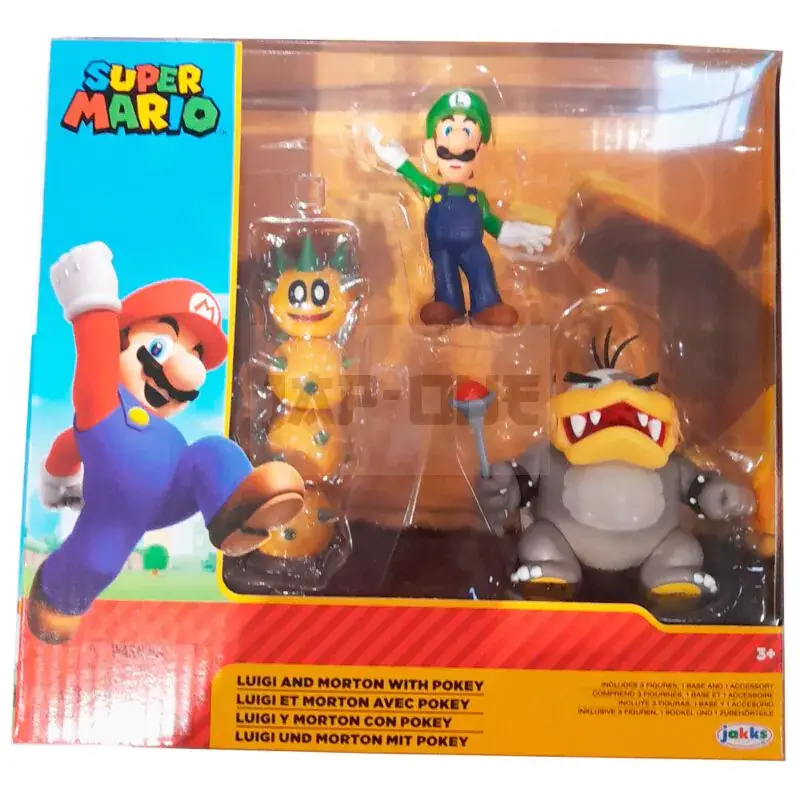 Super Mario Bros Luigi And Morton Koopa Pack 3 Figurines 6,5Cm Achat Immédiat