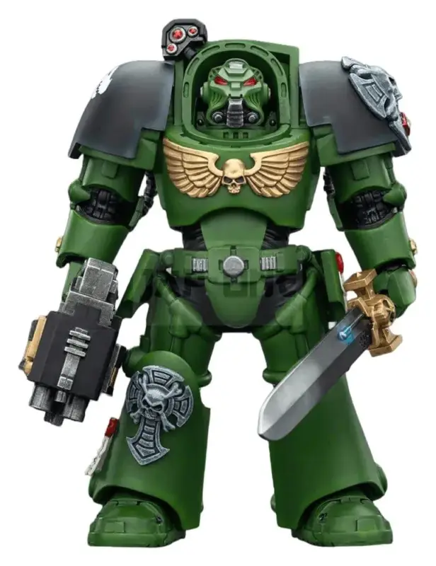 Produit De Marque Warhammer 40,000 Figurine Salamanders Terminator 1 With Power Sword And Storm Bolter 14 Cm