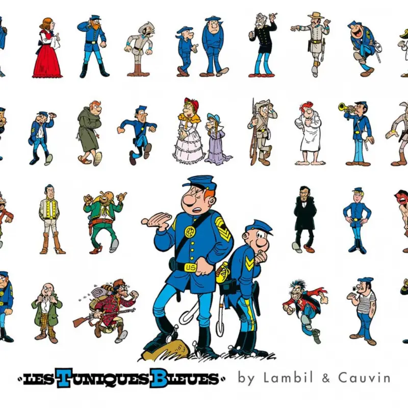 Bon Marché Affiche Les Tuniques Bleues – by Lambil & Cauvin