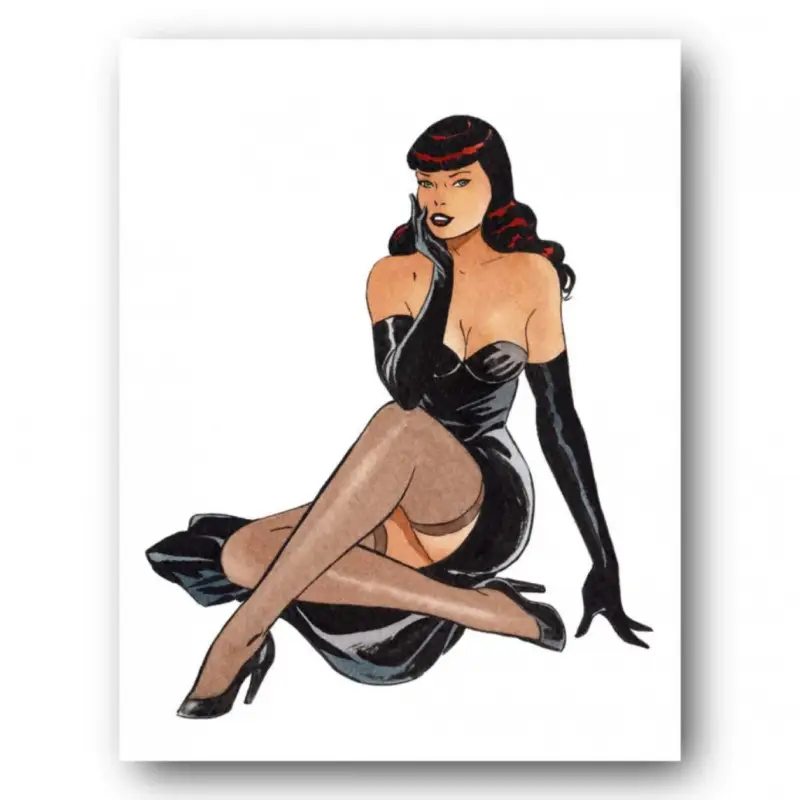 Acheter En Ligne Tableau Pin up 2 - Jambes croisées 55x70 cm