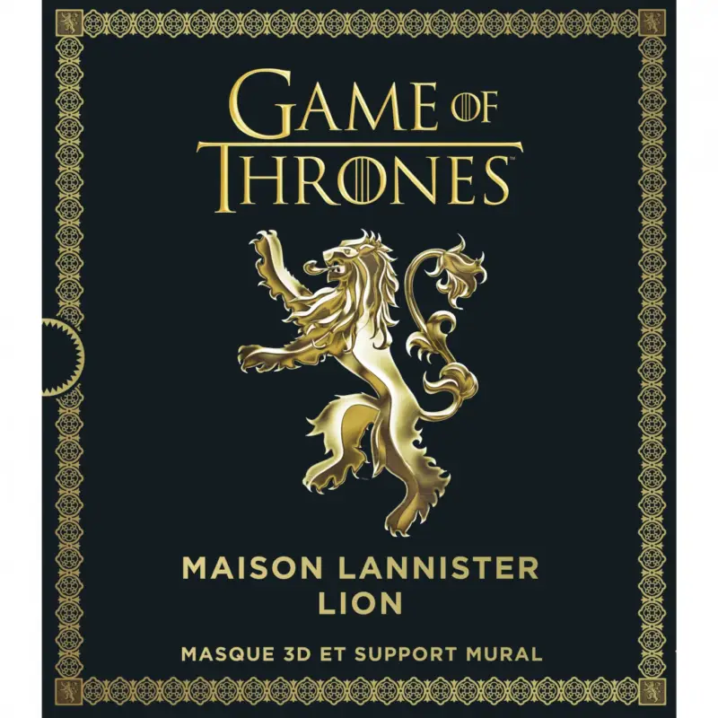 Offre Limitée Game of Thrones : Masque et support mural – Tome 3 – Game of Thrones : Maison Lannister Lion, masque et support mural