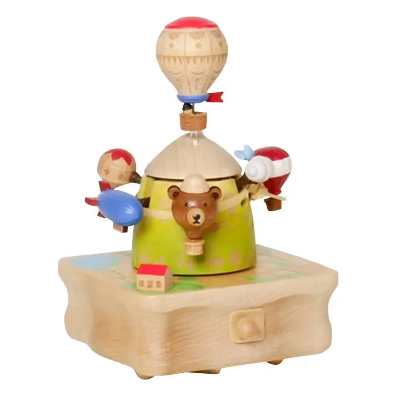 Jusqu'à Épuisement Des Stocks Wooderful life Boîte à musique Montgolfière | Vert
