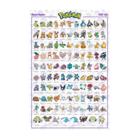 Poster Pokemon Sinnoh Prix Promo