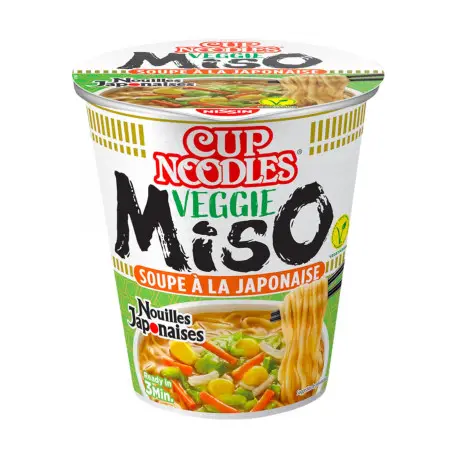 Retour Gratuit Soupe de nouilles au miso de Nissin avec légumes 67g
