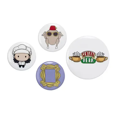 Lot de 4 badges Monica Friends Haute Qualité