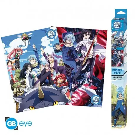 Set de 2 Affiches Chibi 52x38 cm Licence Officielle Slime Solde