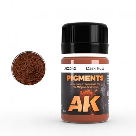 Achat Immédiat Pigment Rouille Sombre pour Modélisme AK Interactive