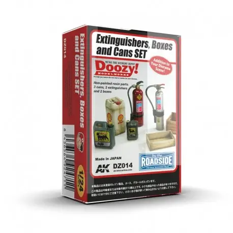 Offre Exclusive Set d'Extincteurs, Boîtes et Bidons en Résine 1/24