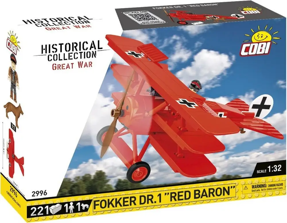 Cobi Great War Fokker Dr. I Baron Rouge, 1:32, 206 p, 1 f Marque