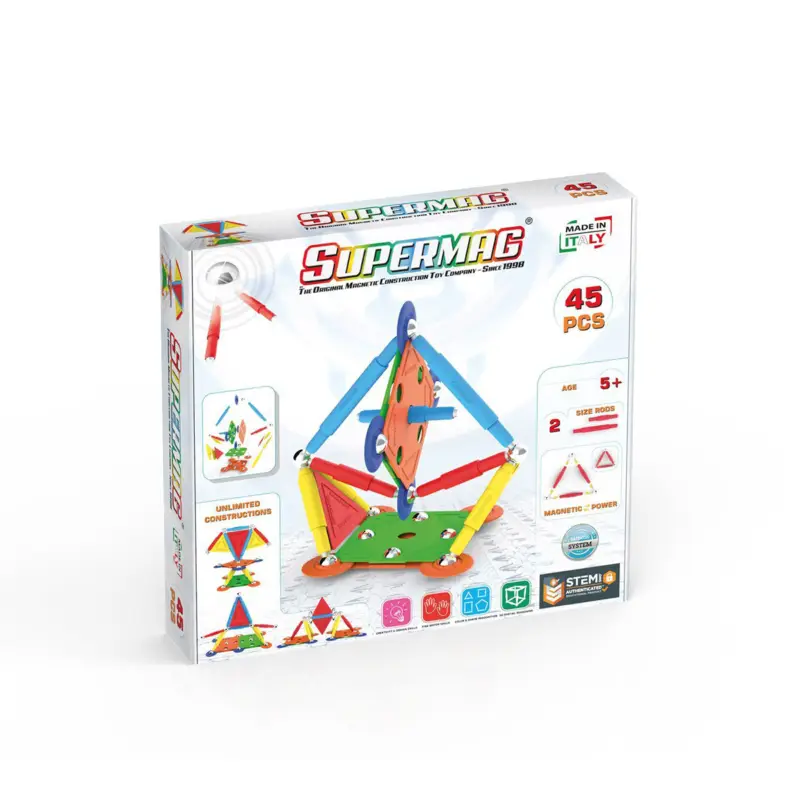 SUPERMAG jeu de construction magnétique Multicolor 45 pièces Bon Marché