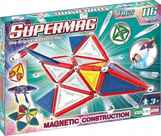 SUPERMAG ensemble de construction magnétique Tags primary 116 pièces Réduction